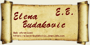Elena Budaković vizit kartica